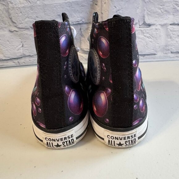 ✨ Converse Chuck Taylor All Star Youth High Tops | Iridescent Bubble Print | 3Y - Picture 5 of 11